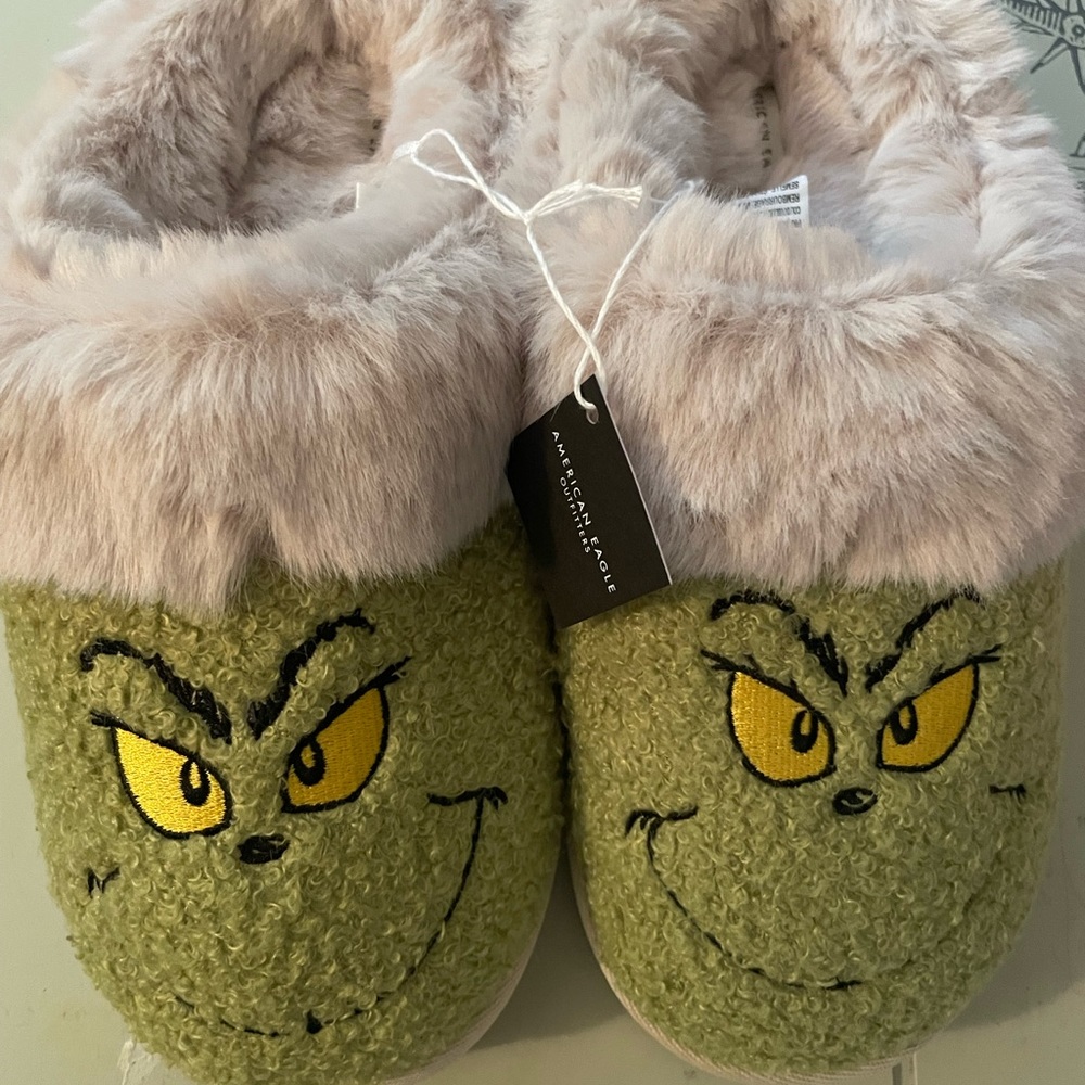 American Eagle Grinch Slippers